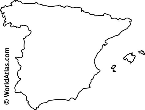 spain country map outline